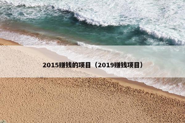 2015赚钱的项目（2019赚钱项目）