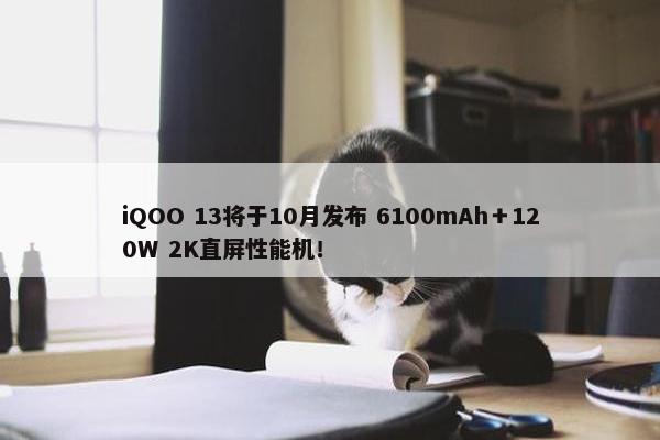 iQOO 13将于10月发布 6100mAh＋120W 2K直屏性能机！